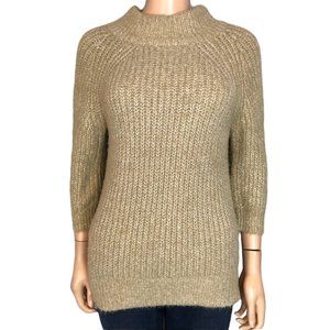 EUC Anthropologie Sunday in Brooklyn 3/4 Sleeve Mock Neck Fuzzy Sweater